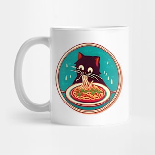 Black Cat Slurpin' Some Noods Mug